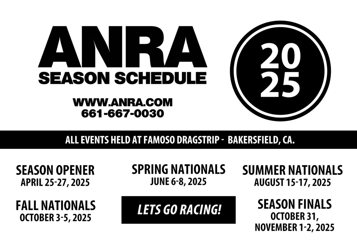 ANRA 2025 Season Schedule